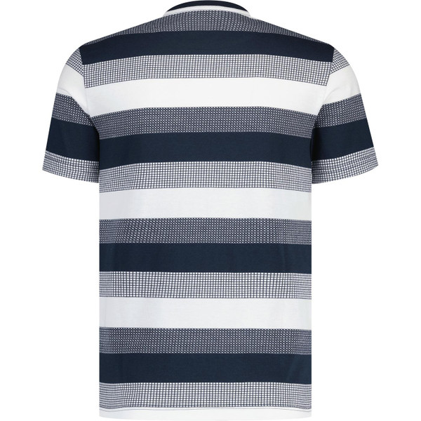original penguin mens pique jacquard stripe crew neck tshirt dark sapphire white