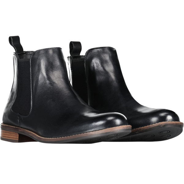Roamers Men's Retro 1960s Mod Black Leather Chelsea Boots