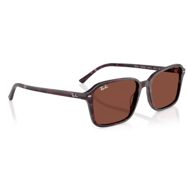 Side of Ray-Ban Icons Raimond Square Sunglasses in Violet/Red RB2231 1416C5