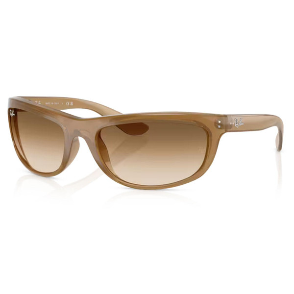 Ray-Ban Icons Balorama Wrap Round Sunglasses in Opal Light Brown RB4089 678951