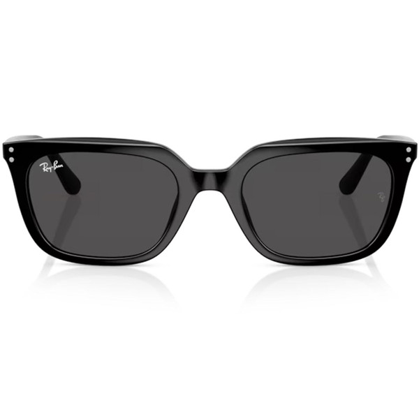 Ray-Ban Square Lens Low Bridge Sunglasses in Black with Dark Grey lens RB4439D 901/87
