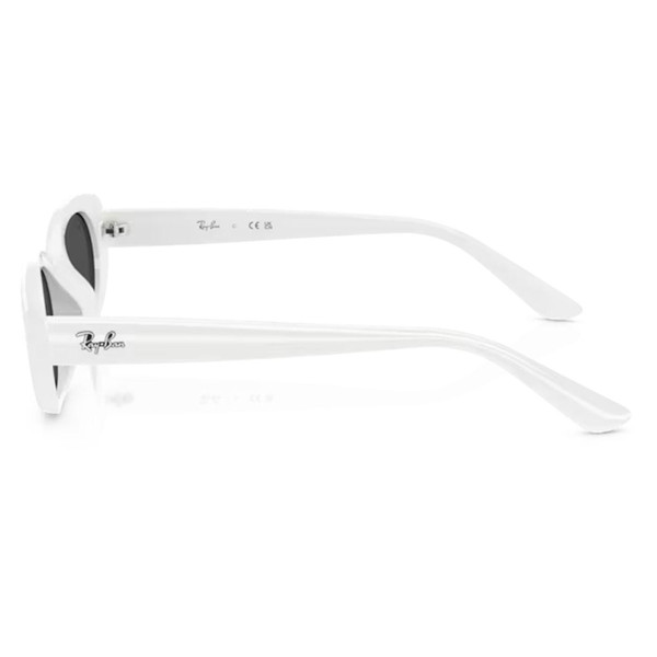 Arm of Ray-Ban Retro 60s Bug Eye Sunglasses in White RB4441D