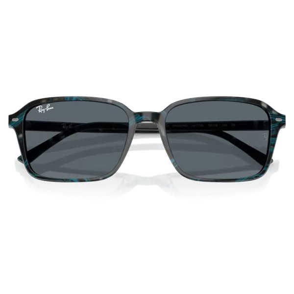 Folded Ray-Ban Icons Raimond Square Sunglasses in Blue with Grey lens  RB2231 1417R5 