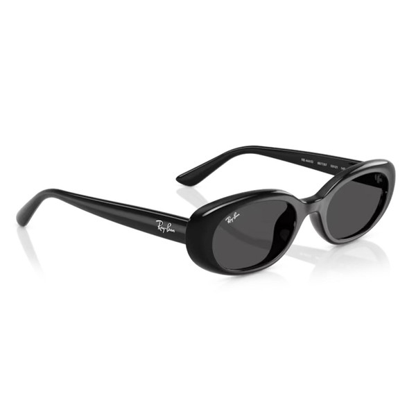 Side of Ray-Ban Womens Retro 60s Bug-Eye Sunglasses in Black RB4441D