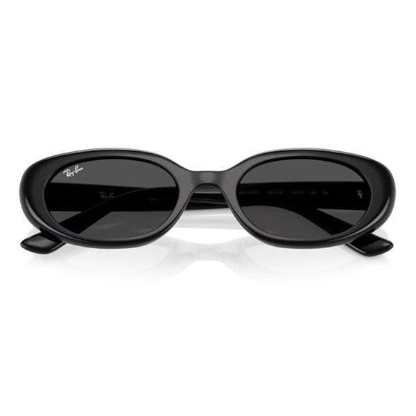 Folded Ray-Ban Womens Retro 60s Bug-Eye Sunglasses in Black RB4441D
