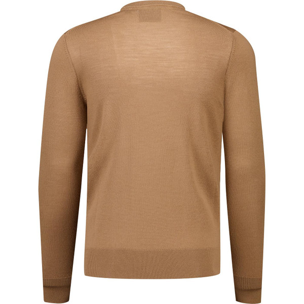 lyle and scott mens cotton merino blend crew neck plain coloured jumper nomad beige