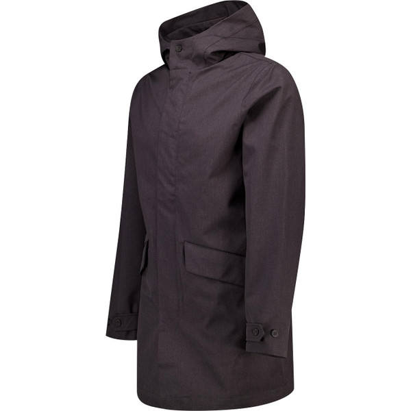 lyle and scott mens military hooded parka jacket charcoal grey