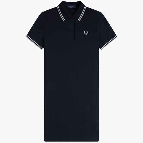 Fred Perry D3600 Twin Tipped Dress in Navy and Light Ice D3600 Z77 Flat Shot