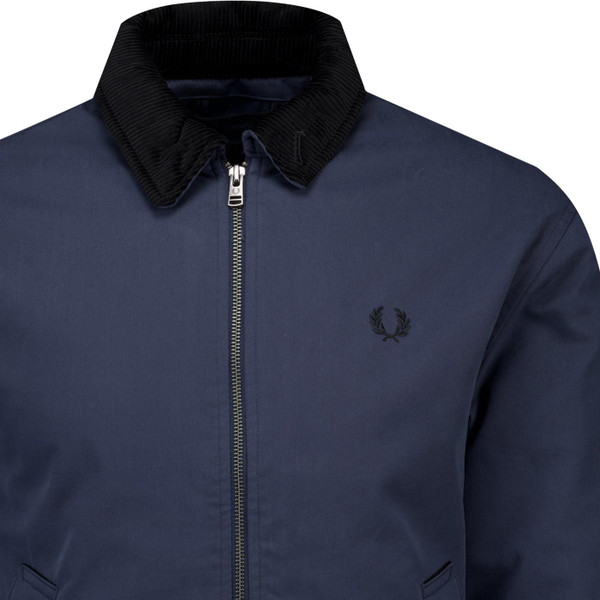 fred perry mens retro cord collar zip through caban worker jacket airforce navy fred perry mens retro cord collar zip through caban worker jacket airforce navy