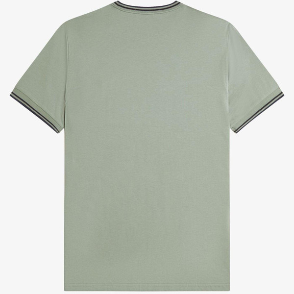 Fred Perry M1588 Mod Twin Tipped T-shirt in Bay Leaf M1588V Z49 Back Photo Fred Perry M1588 Mod Twin Tipped T-shirt in Bay Leaf M1588V Z49 Back Photo