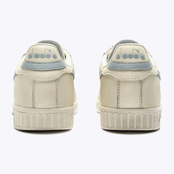 Diadora Game L Low Leather Trainers in White and High Rise 501.178301 C4157 Back Photo