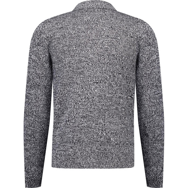 french connection mens melange knitted button front collared cardigan black white french connection mens melange knitted button front collared cardigan black white