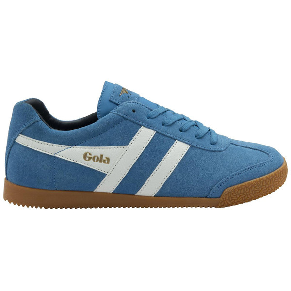 Gola Classics Harrier Men's Trainers in Santorini Blue Side Photo Gola Classics Harrier Men's Trainers in Santorini Blue Side Photo