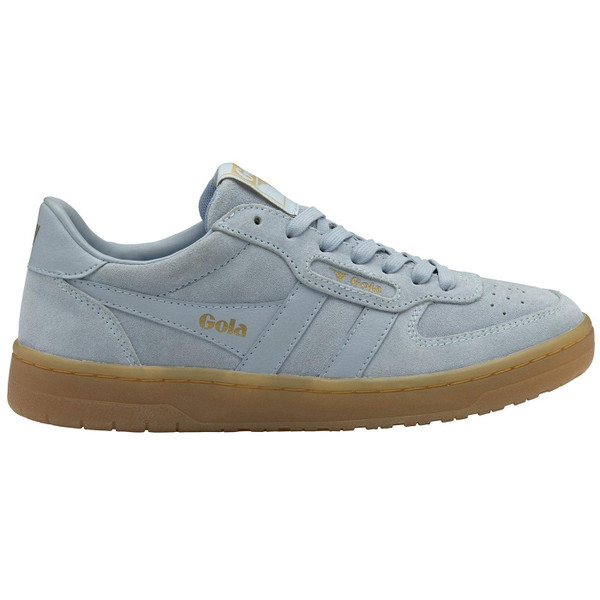 Gola Hawk Suede 86 Women's Retro Trainers in Air Blue Side Photo