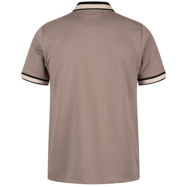 Makati Luke Honeycomb Textured Tipped Polo Shirt in Hardnut M771452 Back Photo