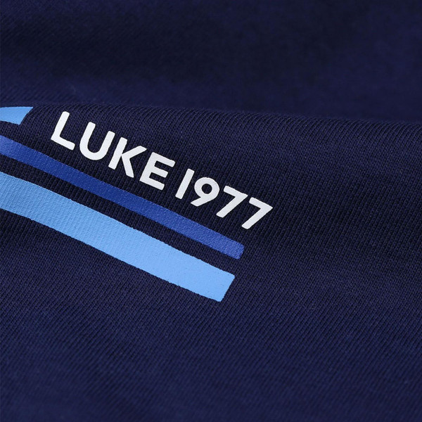 Luke 1977 Block Stripe Retro T-shirt in Navy M650105 Close Up 1