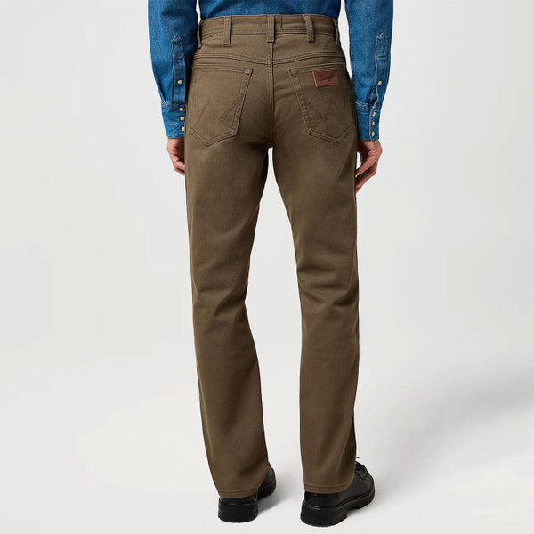 Wrangler Texas 5 Pocket Twill Trousers in Tarmac 112371644 Back Photo