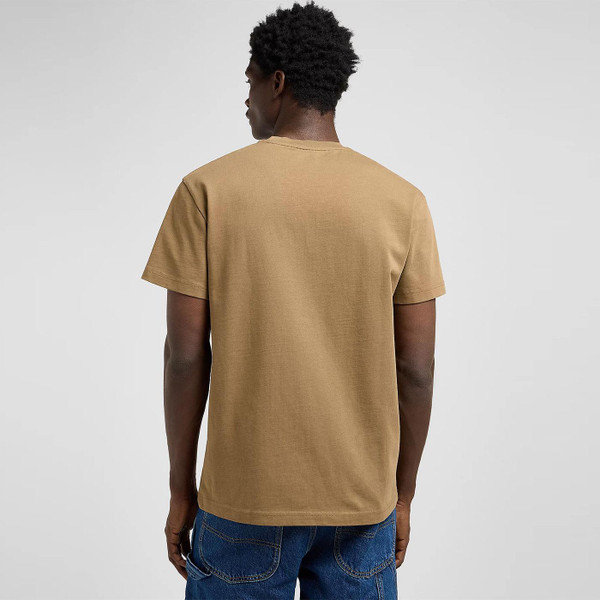Lee Retro Relaxed Essential Workwear Tee in Khaki 112370485 Back Photo