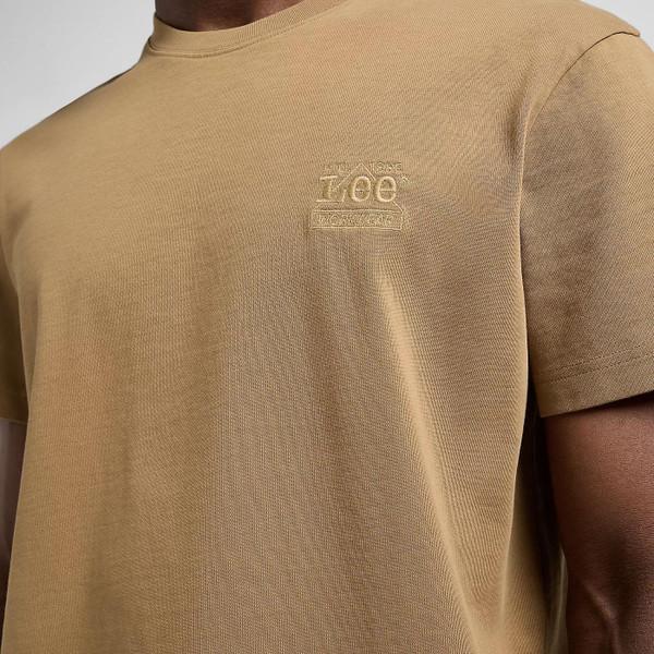 Lee Retro Relaxed Essential Workwear Tee in Khaki 112370485 Close Up