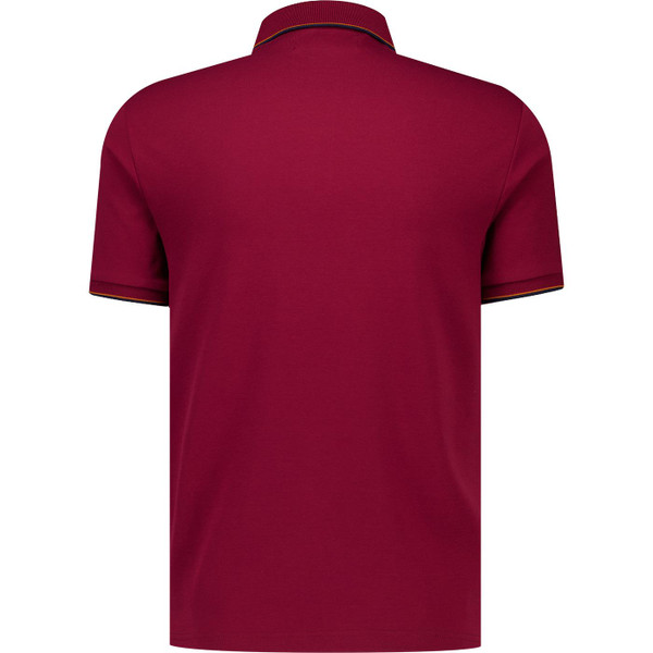 original penguin mens vertical stripe interlock jersey polo tshirt cabernet red