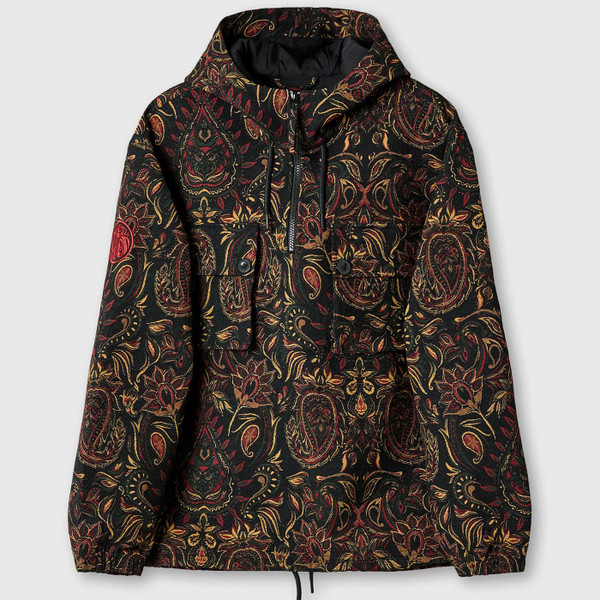 Pretty Green Parthian 60s Paisley Jacquard Smock Jacket in Black Main Photo