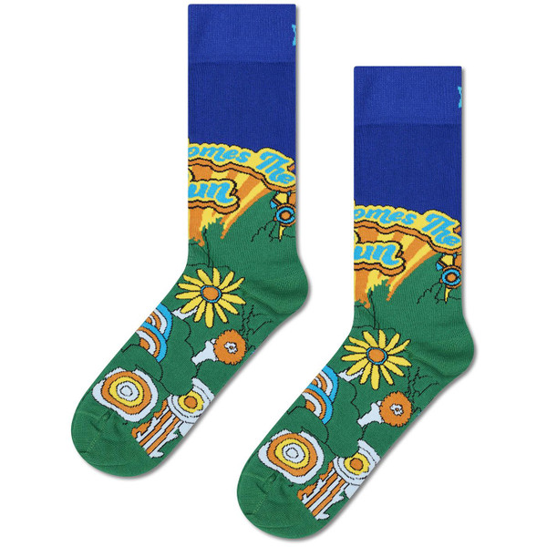 Happy Socks x The Beatles 3 Pack Gift Set P003943 Women's Here Comes The Sun Sock