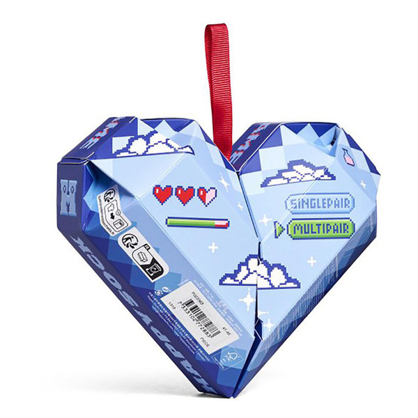 Happy Socks Good Game 2 Pack Socks Gift Set P003363 Heart Shaped Box 2