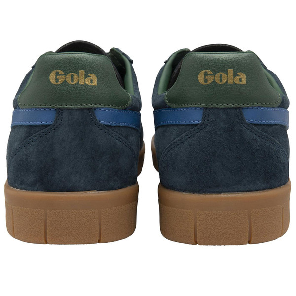 Gola Classics Men's Hurricane Suede Retro 90s Trainers in Navy and Sapphire CMB046EH Back Photo