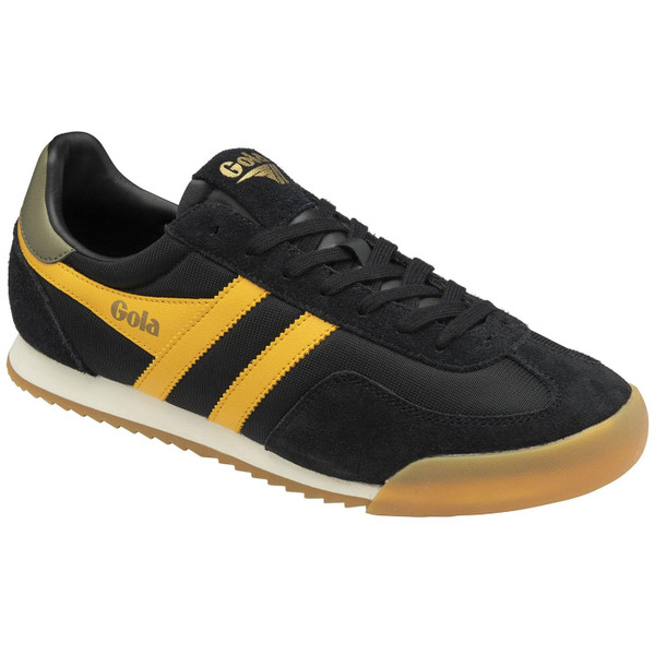 Gola Classics Europa Retro 70s Football Trainers in Black and Sun CMB561BY Main Photo