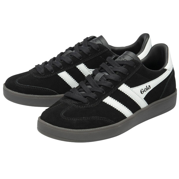 Gola Classics Women's Viper Retro Archive Suede Trainers Black, White CLB735BW Both Trainers