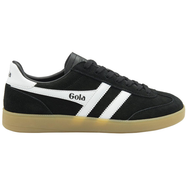 Gola Classics Men's Viper Suede Trainers in Black, White and Gum Side Photo