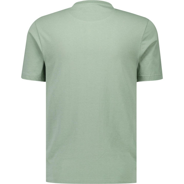 farah vintage mens danny organic cotton plain coloured crew neck tshirt tarragon green