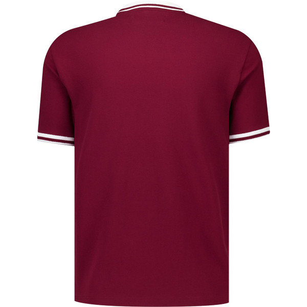 original penguin mens icons retro tipped crew neck pique tshirt cabernet red