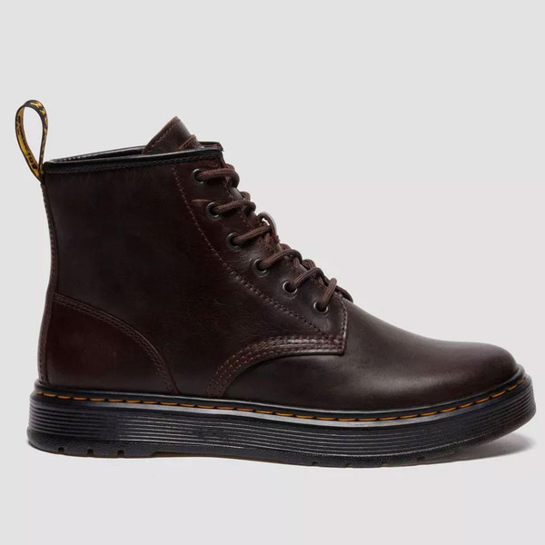 Brookline Dr Martens Mod Leather Chukka Boots in Crazy Horse Dark Brown Side Photo