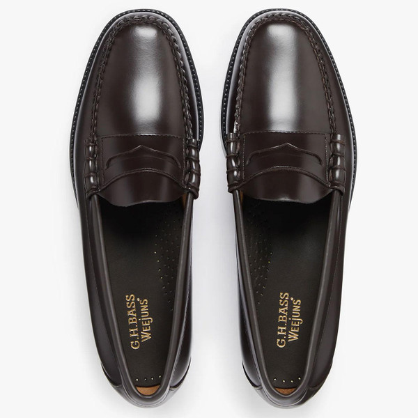 GH Bass Weejun II Easy Weejuns Moc Penny Loafers in Chocolate Brown BA11711D 0CH Photo from Above