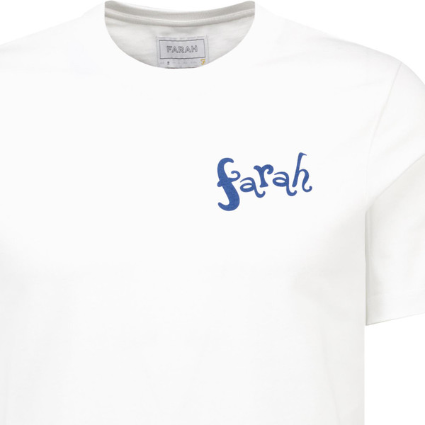 farah vintage mens southey retro 70s armadillos graphic print tshirt white