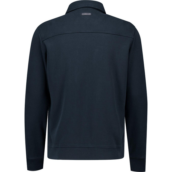 lyle and scott mens heavyweight jersey chest pockets zip overshirt carbon