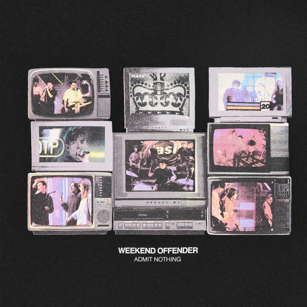 Weekend Offender Vision Retro Stacked TV Graphic T-shirt in Black Close Up