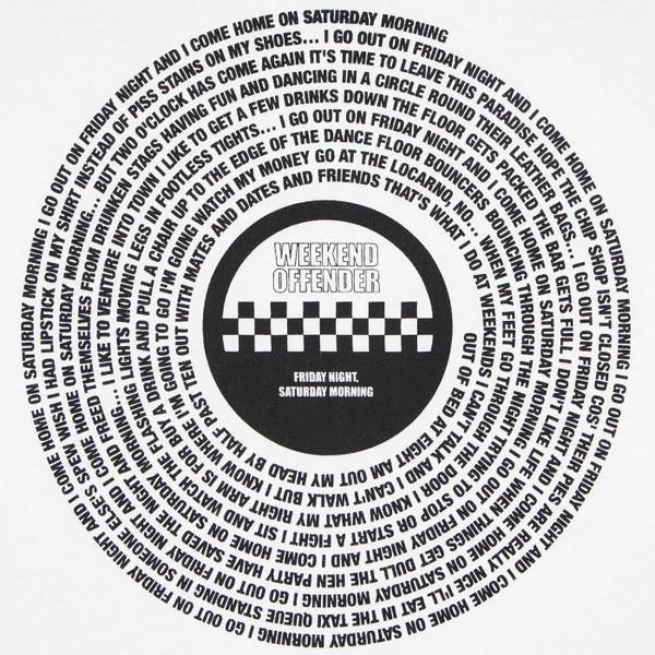 Weekend Offender Friday Night 1980s 2-Tone Specials T-shirt in White Close Up