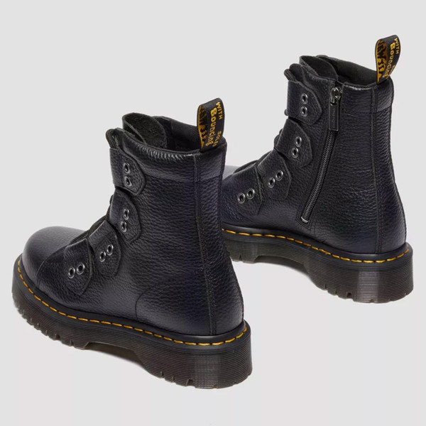 Dr Martens 1460 Bex Lace To Toe Soft Milled Nappa Leather Boots in Black Both Boots Back Dr Martens 1460 Bex Lace To Toe Soft Milled Nappa Leather Boots in Black Both Boots Back