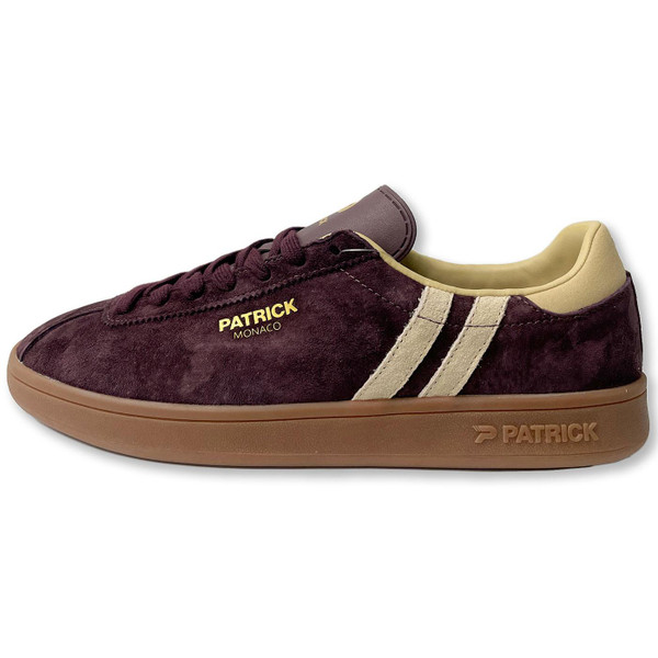 Patrick Monaco Retro 1980s Suede Trainers in Dark Brown