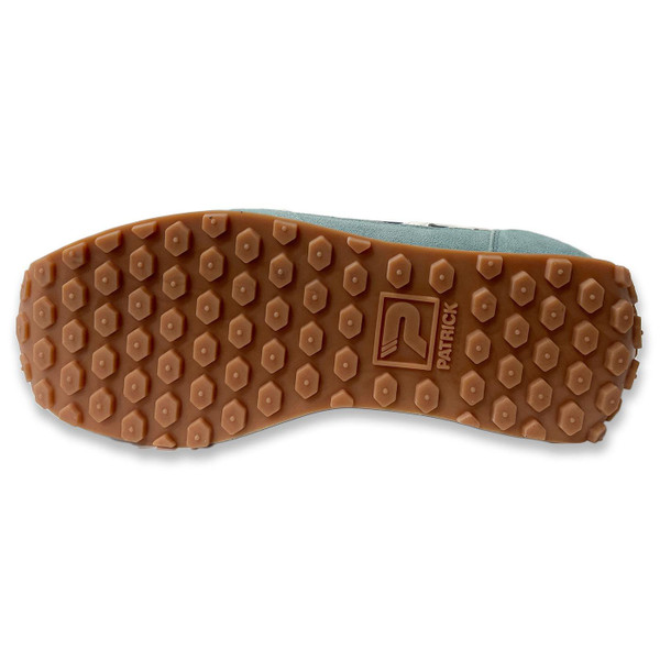 Patrick Monza Retro 1980s Running Trainers in Light Blue Outsole