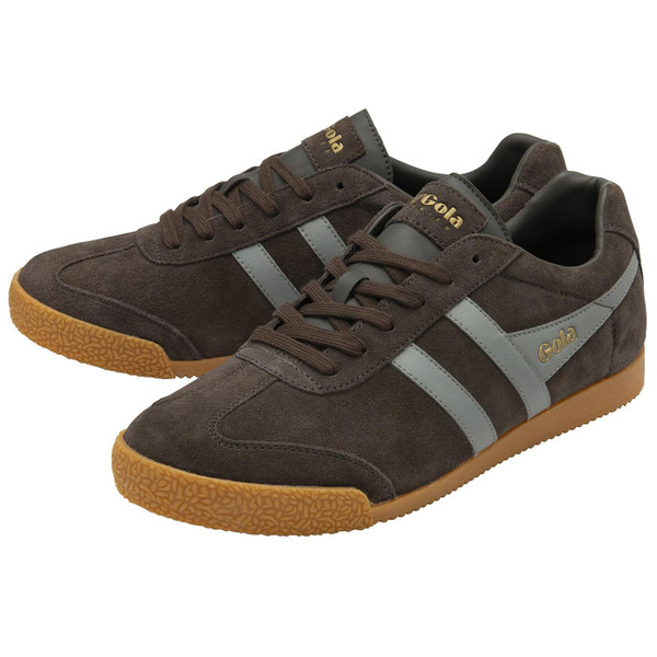 Gola Classics Harrier Suede Retro Trainers in Mocha and Cement Both Trainers Gola Classics Harrier Suede Retro Trainers in Mocha and Cement Both Trainers
