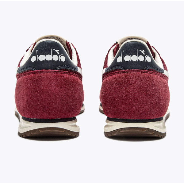 Diadora Cross Men's Retro 1980s Running Trainers in Rhubarb Back Photo