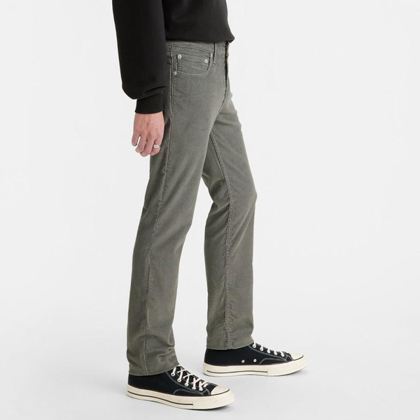 Levi's 511 Slim Mod 14 Wale Cord Jeans in Pewter Model Photo Side View