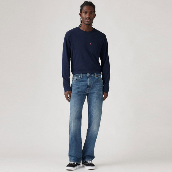 Levi's 527 Slim Bootcut Denim Jeans in Blue Tunes Model Photo
