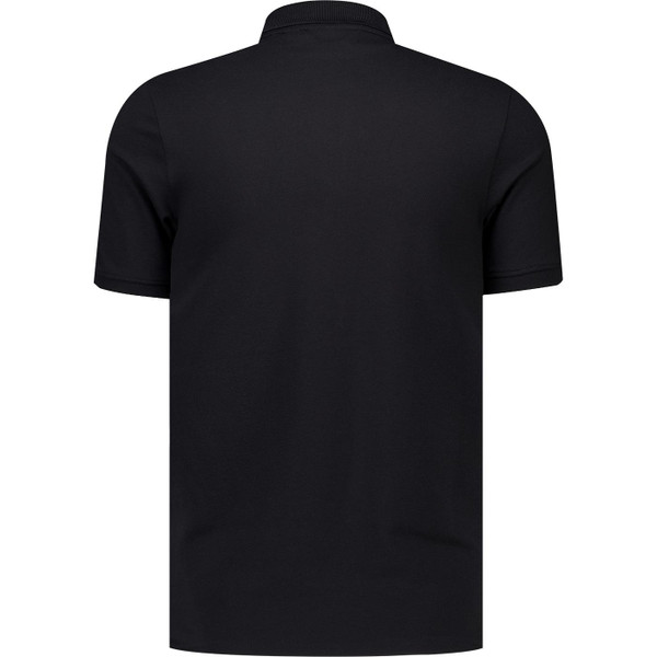 lyle and scott mens tonal eagle superfine knit polo tshirt jet black