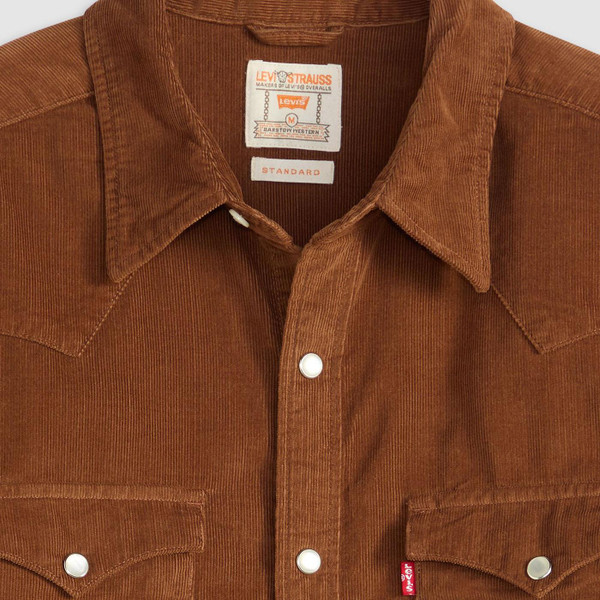 Levi's Barstow Bison Corduroy Western Shirt Flat Shot Close Up