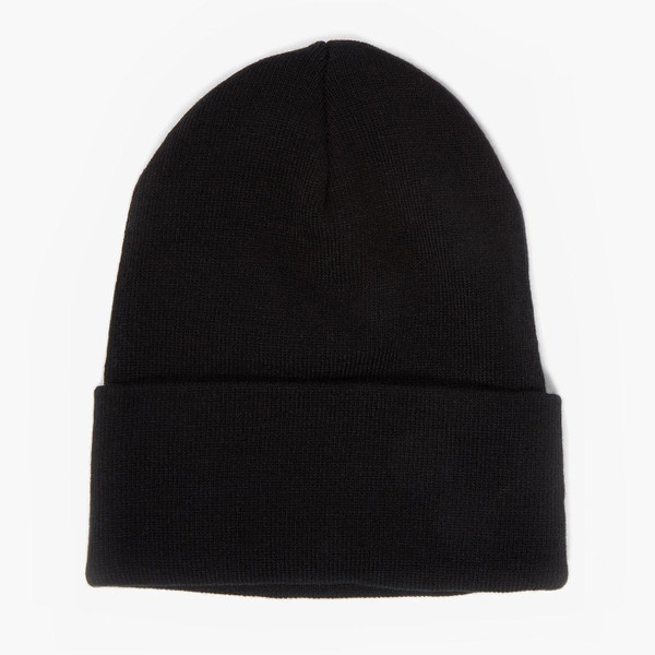 Levi's Retro Embroidered Batwing Knitted Beanie Hat in Black