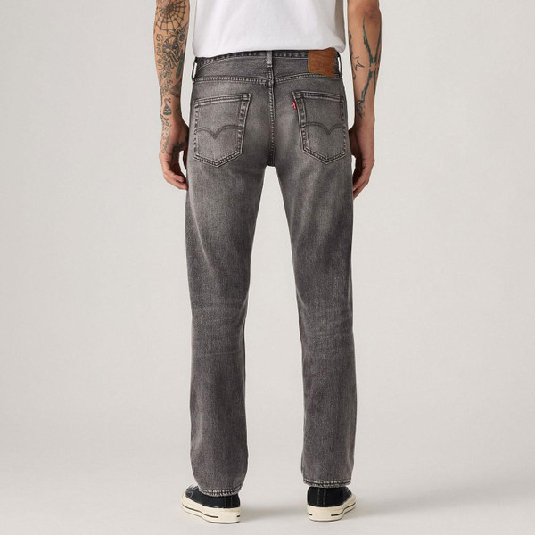 Levi's 501 Original Straight Denim Jeans in Grey Madison Zone Denim Model Photo Back